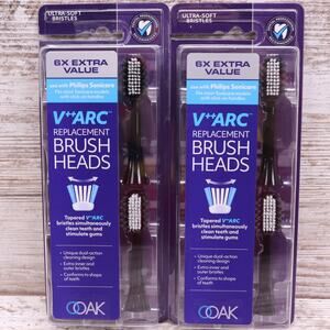 2x Ooak Philips Sonicare Replacement Ultra Soft Bristle Heads - 6 Pack V++ARC
